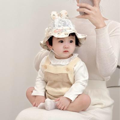 Infant and Toddler Fisherman Hat Spring and Summer Cute Baby Girl Hat Girl Super Cute Sun Protection Pot Hat