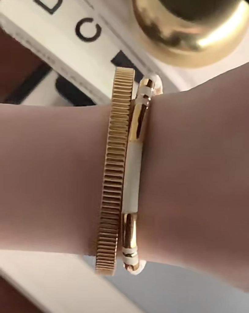 European Retro INS Style Titanium Steel Drip Glaze Bracelet - Women's Fashionable Personalized Jewelry