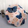1pc Butterfly Floral Automatic Open/close Folding Compact Umbrella, 8-Rib Sturdy Canopy, Lightweight Portable, Everyday Use, Gift, Outdoor Umbrella, T