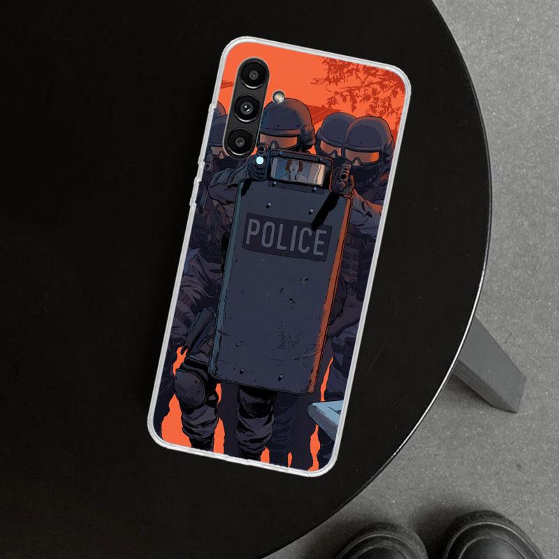 Police SWAT FBI Phone Case Cover for Samsung Galaxy A17 A16 A26 A36 A56 A57 A37 A15 A25 A35 A55 A14 A24 A34 A54 A13 A23 A33 A53