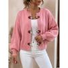 Vintage Horn Button Knit Cardigan Women Casual Winter Sweater