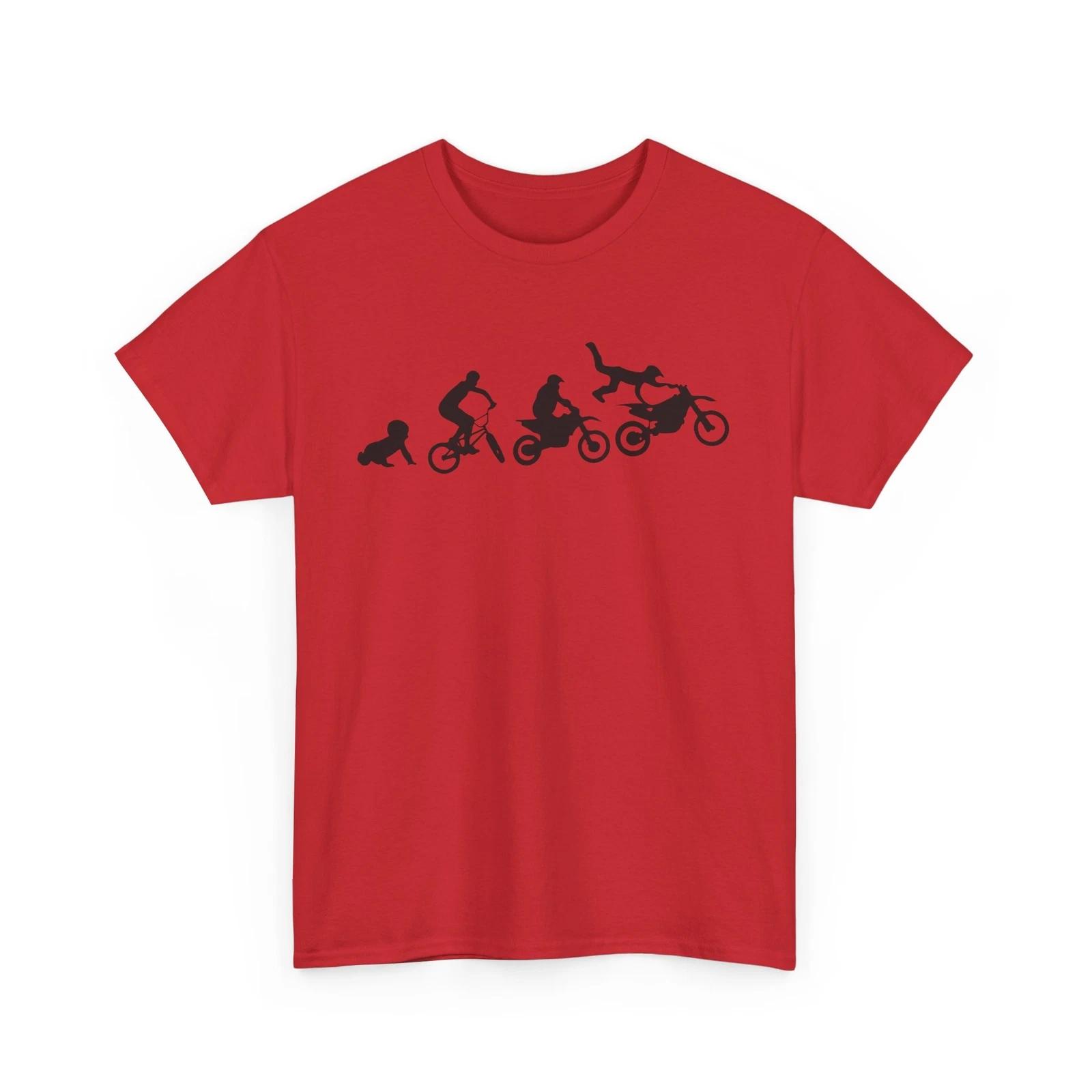 Biker T-Shirt | Motorcycle Rider Shirt | Dirt Bike Evolution Motocross T-shirt XL