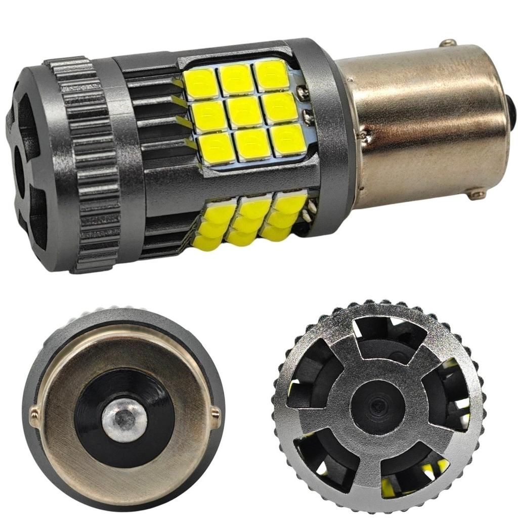 2 szt P21W LED żarówki BA15S 12V-24V bez błędu 2600lm biała mocna