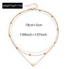 European and American Jewelry, Simple Love Multi-layer Collarbone Chain, Personalized Fashion and Versatile Temperament Peach Heart Necklace Women