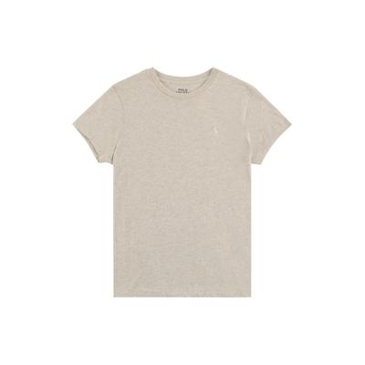 Polo T-shirt à manches courtes et col rond uni avec logo brodé pour femme - Hauts Avoine 211682521-024