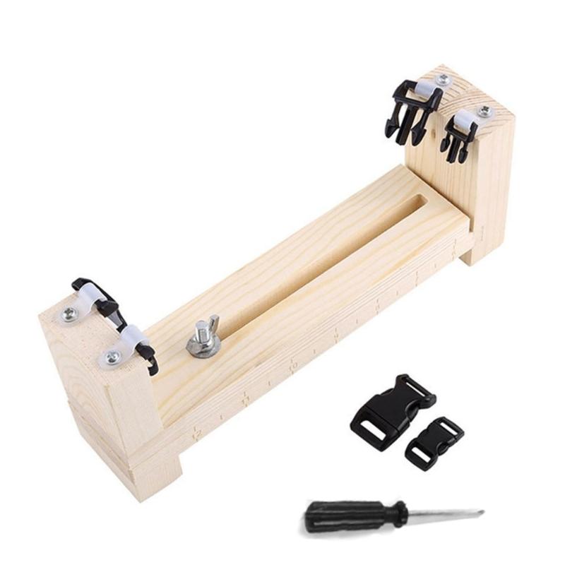 Набори для виготовлення браслетів Інструмент-верстат для плетіння браслетів з паракорду Робочий стіл для плетіння браслетів Регульовані ручні дерев'яні верстати для паракорду Міцні