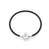 Accessories Niche Design Titanium Steel Diy Handmade Crown Press Buckle Bracelet Fashion Weave Leather Hand Rope Women