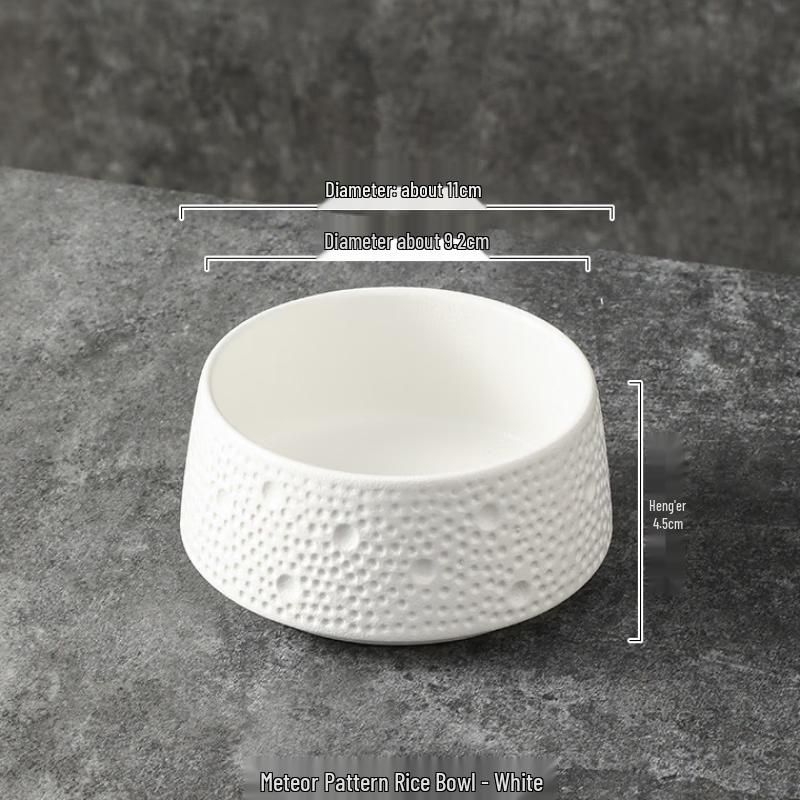 ZISIZ Japanese Ceramic Rice Bowls (4-Pack)