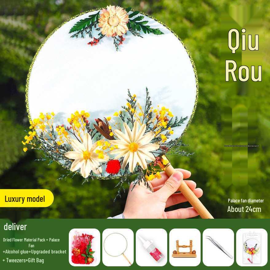 Dried Flower Fan DIY Kit for International Women's Day - Team Building & Handmade Gift