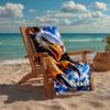 Custom Name Ultra-Soft Beach Towel with Eagle Theme,Ideal for Pool - Camping, Diving - Perfect Travel Essential, Vibrant Beach Towel.