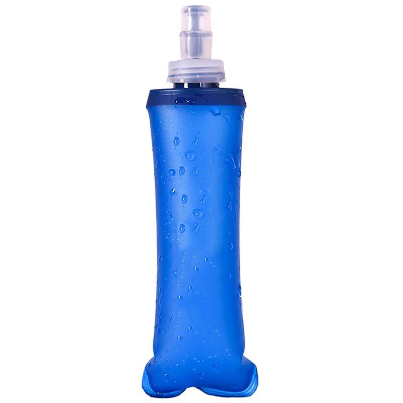 250ml Soft Water Kettle Solid Color Foldable Soft Water Bottle Bag Outdoor Sport Hydration Bladder for Camping Hiking Climbing