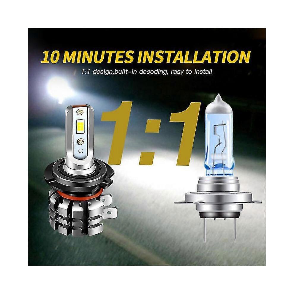 2pc Motorcycle H7 + Hb3 Led Headlight Bulbs Conversion Kit 2pc 6000k for Bmw S1000r 2014 - 2019