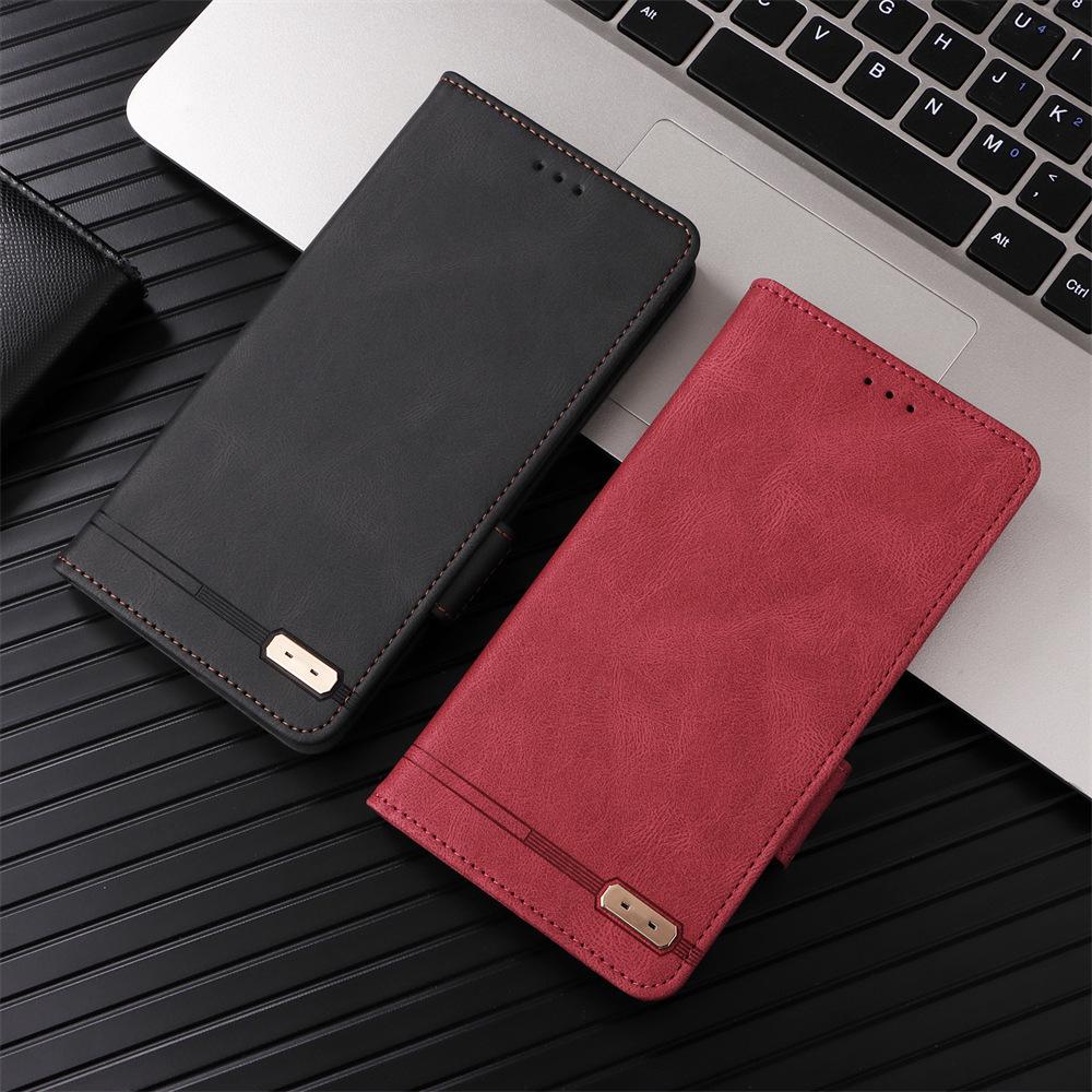 Redmi Note 13R Pro Magnetic Buckle Leather Flip Case