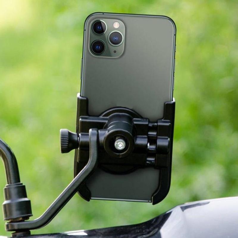 Aluminum Alloy Motorcycle Bike Mobile Phone Holder Gps Stand Holder Handlebar Phone Bracket Mounting Clip