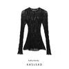 Kaslead New Arrival Women's Clothing Fashion Style Fashion All-Match Silm Lace Tops 6050308 800
