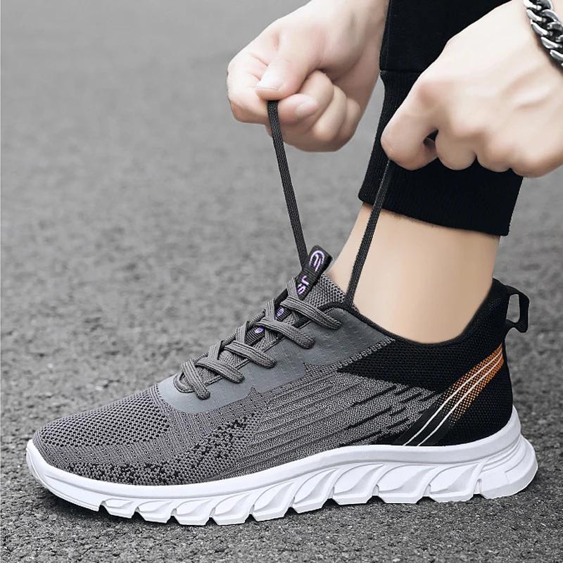 Men Sneakers Mesh Casual Shoes Lac-up Men Shoes Lightweight Vulcanize Shoes Walking Sneakers Zapatillas Hombre