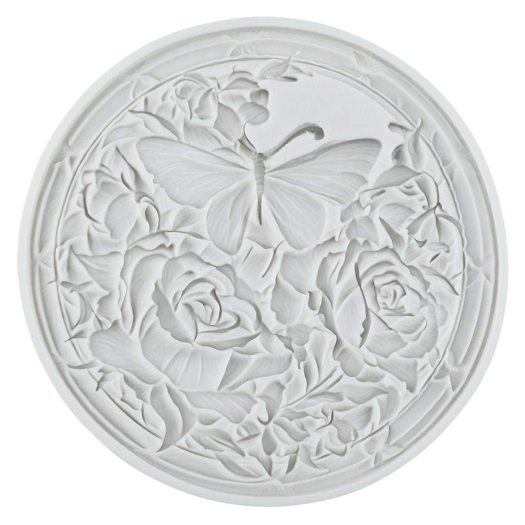 Baroque Photo Frame Silicone Mold Peony Garland Butterfly Rose Fondant Molds Cake Decorating Tools Theme Cake Dessert Decorated Chocolate Candy Mold
