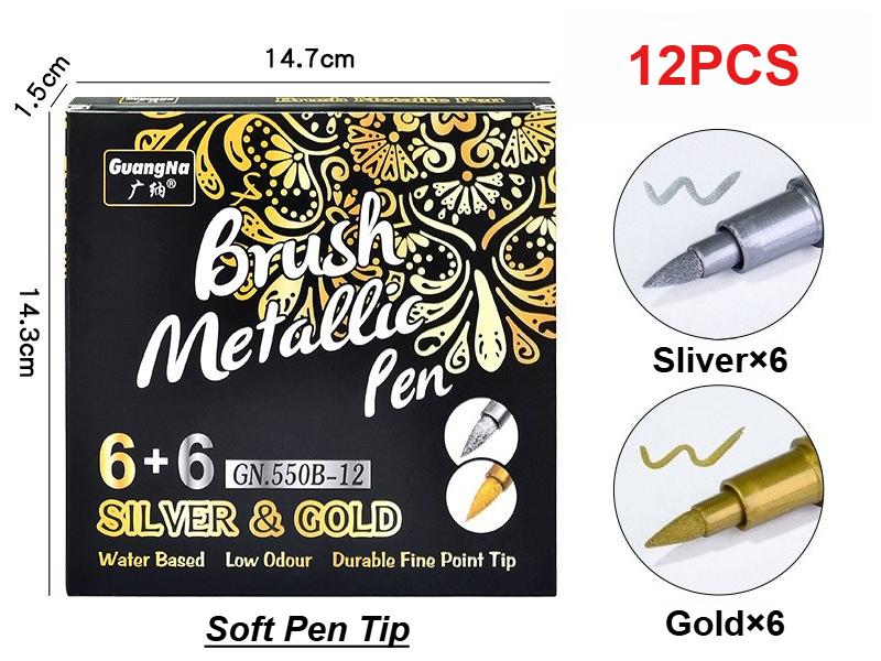 12 Pack DIY Metal Waterproof Permanent Paint Marker Pensb Craftwork Resin Mold Pen Art Painting Supplies For Easter Decoration