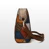 Crossbody Shoulder Bag Vintage Geometric Ladies Phone Bag Patchwork Colorblock Purses Double Layers Detachable Shoulder Strap Lady Purse Commute