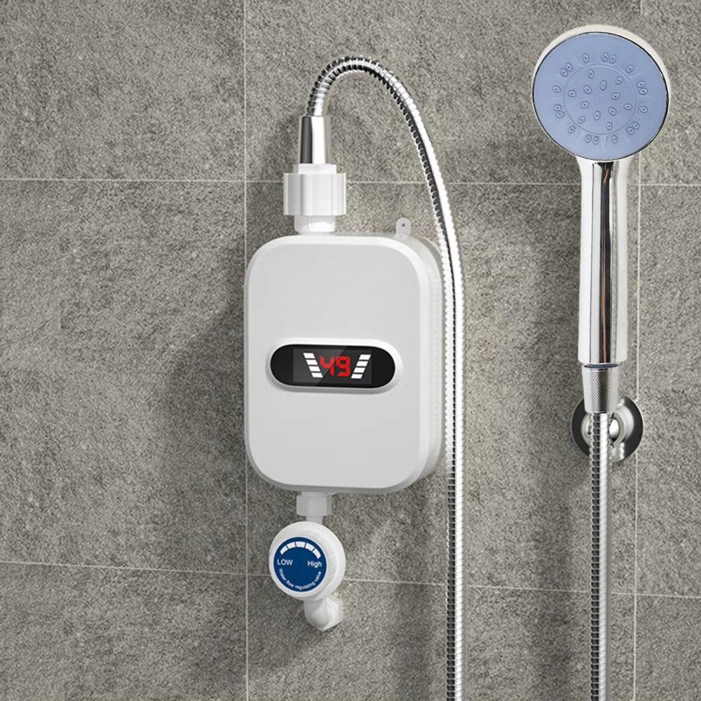 LCD Temperature Display Electric Shower Heater Quick Heating Water Heating Device  Tap Sink Faucet