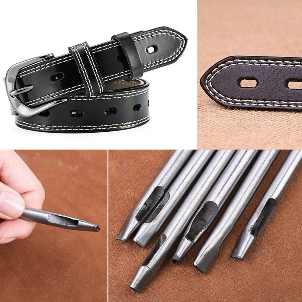 1Pcs DIY Tools Leather Hole Puncher Hollow Hole Ellipse Punch New Oval Hole Punch