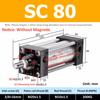 SC Standard Air Cylinder SC80/100/125/160mm Bore Small With Magnetic Pneumatic Cylinder Piston 300/400/500/600/800/1000mm Stroke