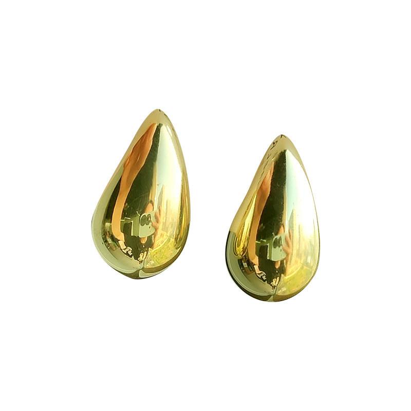 European American French Golden Water Drop Earrings Women Niche Design High-end Cold Wind Unique Temperament Jewelry Gift
