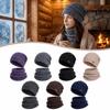 Thicken Soft Beanie Hat Windproof Coldproof Ear Protection Fashion Hat Scarf Set  for Women and Men