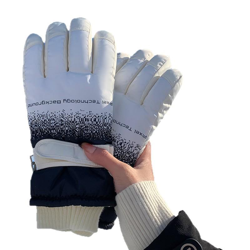 Damen- & Herren Winter Touchscreen Skihandschuhe - Plus Samt, Dick, Winddicht, Kältebeständig zum Fahren von Elektrofahrzeugen
