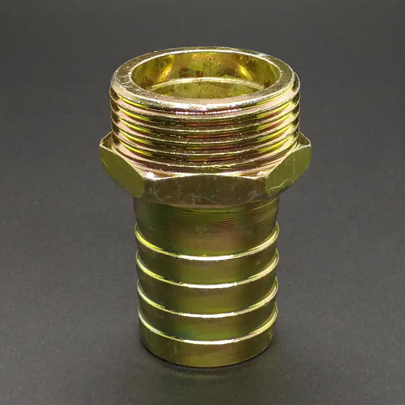 Iron-Plated Threaded Pagoda Hose Connector - Fits 1/2, 3/4, 3/8, 1/4, 1 Inch