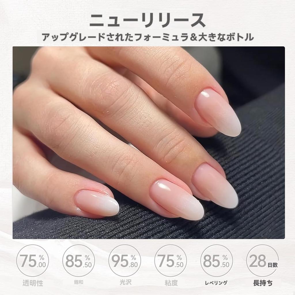 BORN PRETTY Gel Nail Milky White Sheer Color Natural White Color Transparent Clear Nail Art Salon Supplies Polish, Gel, Jelly-like Gel, Gel, Base,