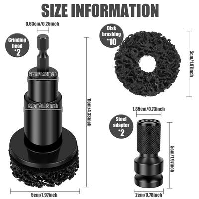 Car Wheel Hub Grinder Rust Grinding Removal Tool Auto Wheel Hub Brush Brake Grinding Cleaner Kit Rust Remover Polishing Tool