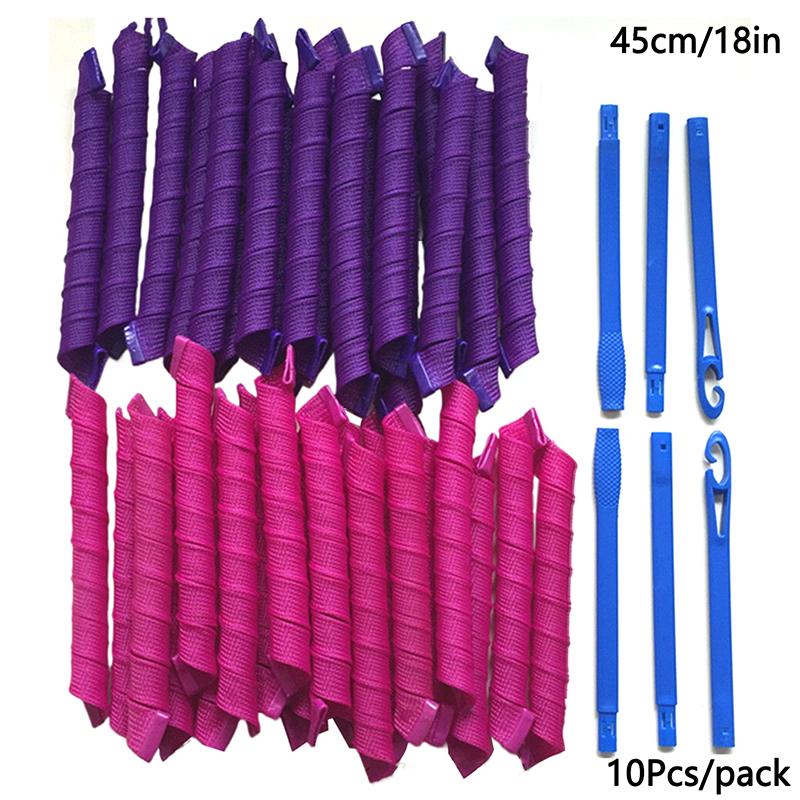 Set Bigudiuri Fără Căldură Creează Bucle Spirale Elastice Fără Deteriorare Termică Sigur Ușor de Folosit Cârlige Pentru Coafare Fără Efort Kit