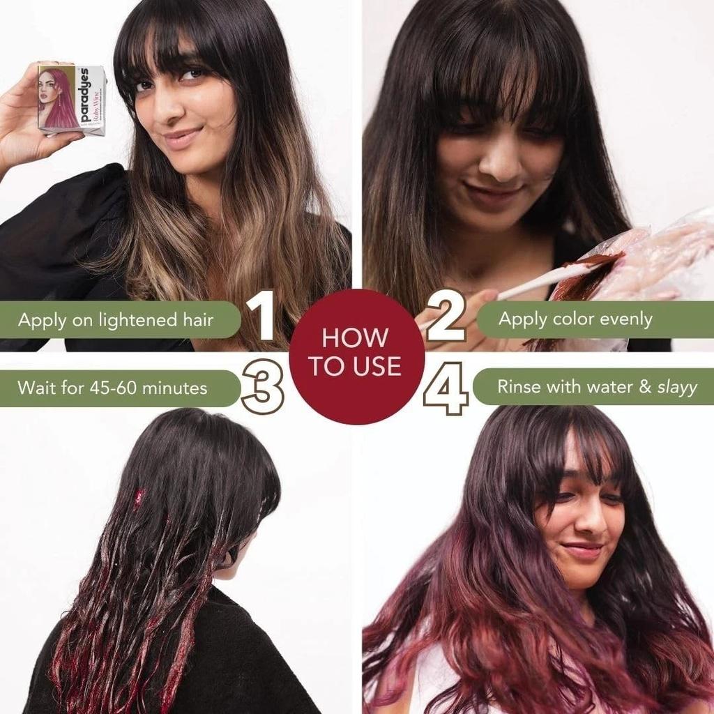 Paradyes Semi Permanent Creme Color, Ruby Wine Shade 120gm
