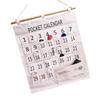 Cotton and Linen Material Pocket Chart Organizer Large Size Wall Hanging Organizer  For Bedroom