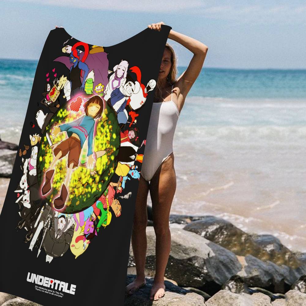 Hot Video Game U-Undertale Microfiber Printed Beach Towel Mountain Climbing Yoga Beach Swimming Running Absorbent Soft Towel