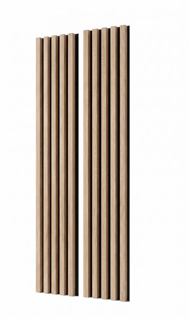 Acoustic Wall Panel Mebano PRO Sonoma Oak with Black HDF Backing 2x 26.5x240 Cm