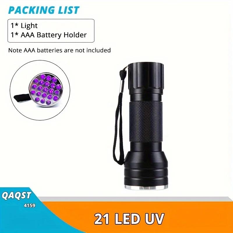 UV 100LED EDC Licht Lila Licht Schwarzlicht 395nm Ultraviolett Tragbare Handtaschenlampe LED Taschenlampe Detektor für Haustierurin