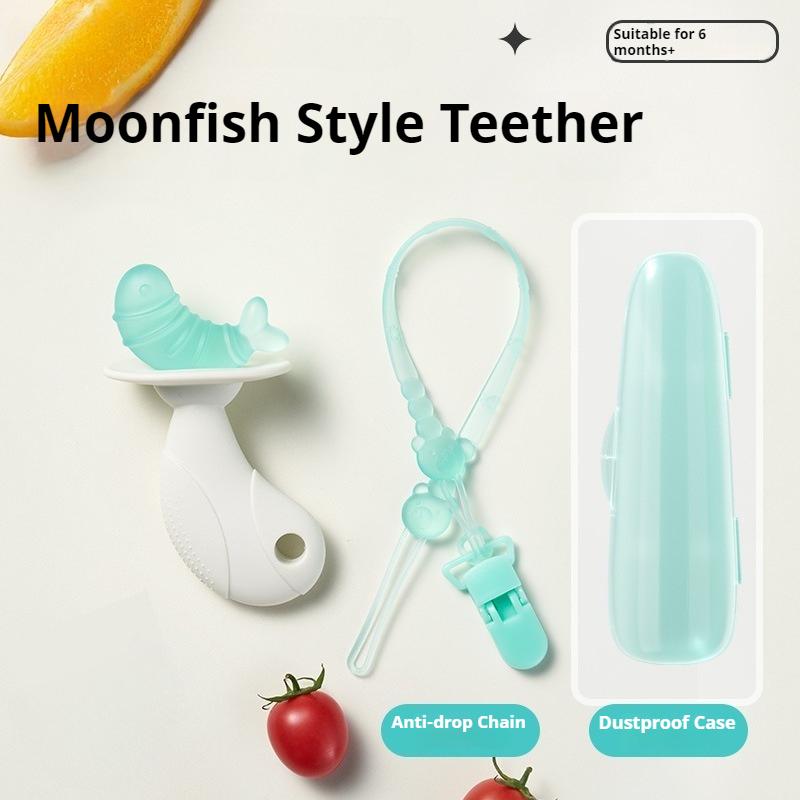 Baby Silicone Baby Can Boil Toothpaste Bite Toy Teething Period Anti-eating Hand Molar Stick Anti-chain