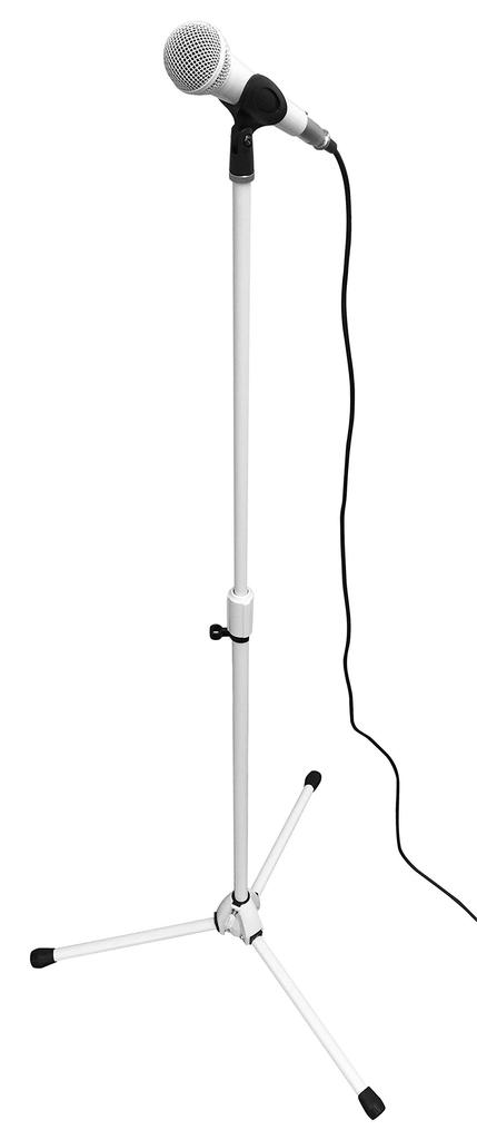 KC MCS4400 + CM2000 Microphone Stand & Dynamic Microphone Set, White (Includes Soft Carrying Case)