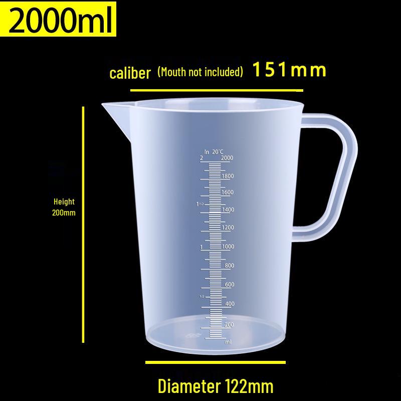 Food Grade Plastic Measuring Cup with Scale - Ideal for Milk Tea Shops & Baking, Large Capacity.