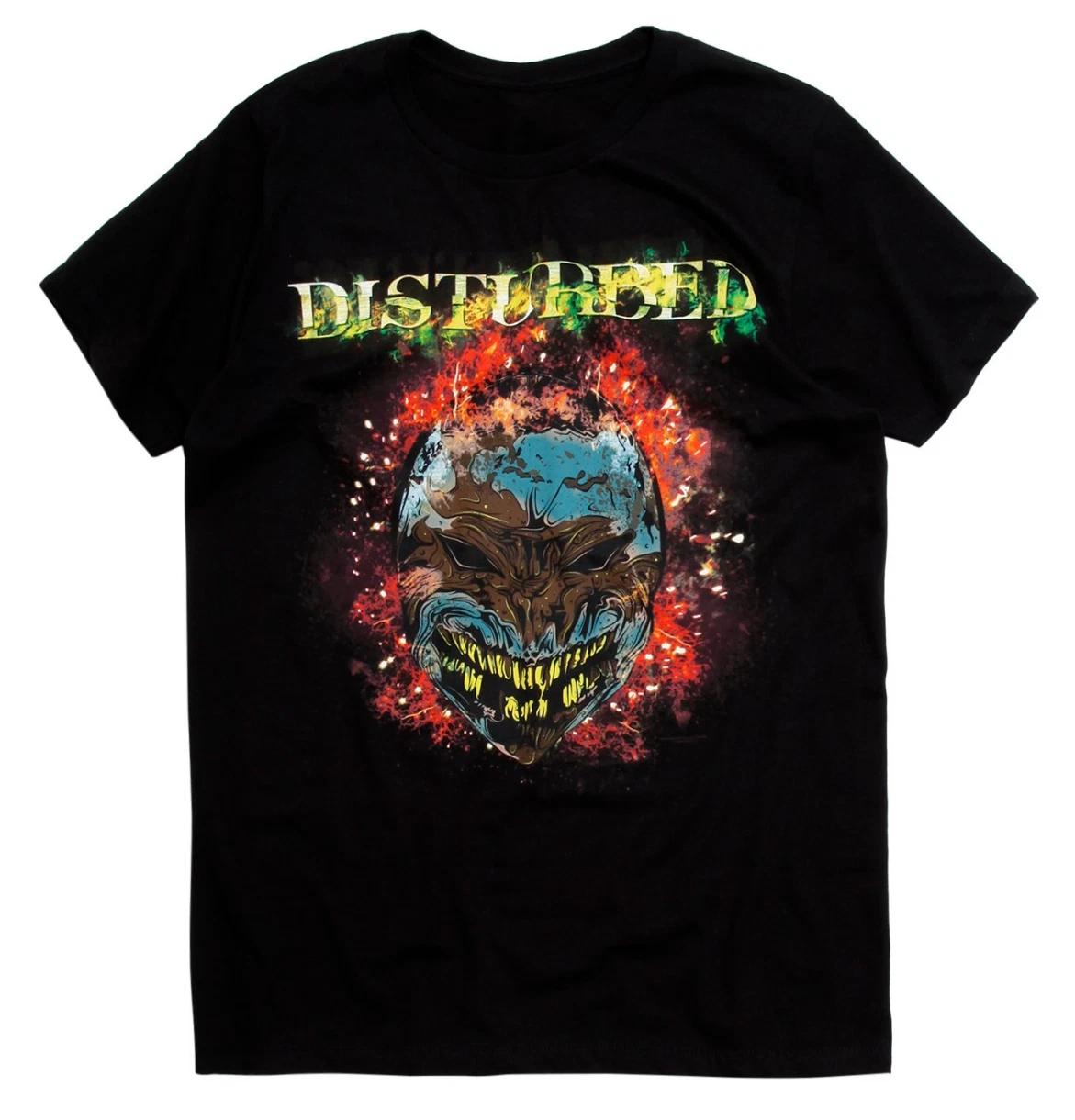 

Disturbed PLANET GUY 100% Cotton T-shirt Mens Tees Top NEW Authentic & Licensed S разноцветный