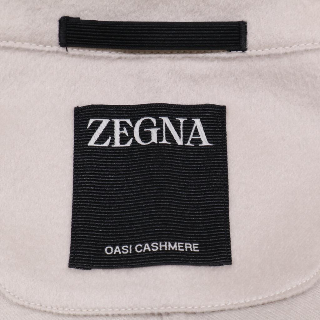 ZEGNA [Excellent Condition/Domestic Authentic] Oasi Cashmere Aiba Cashmere Oversized Long Sleeve Shirt/ tops XL IvoryUsed