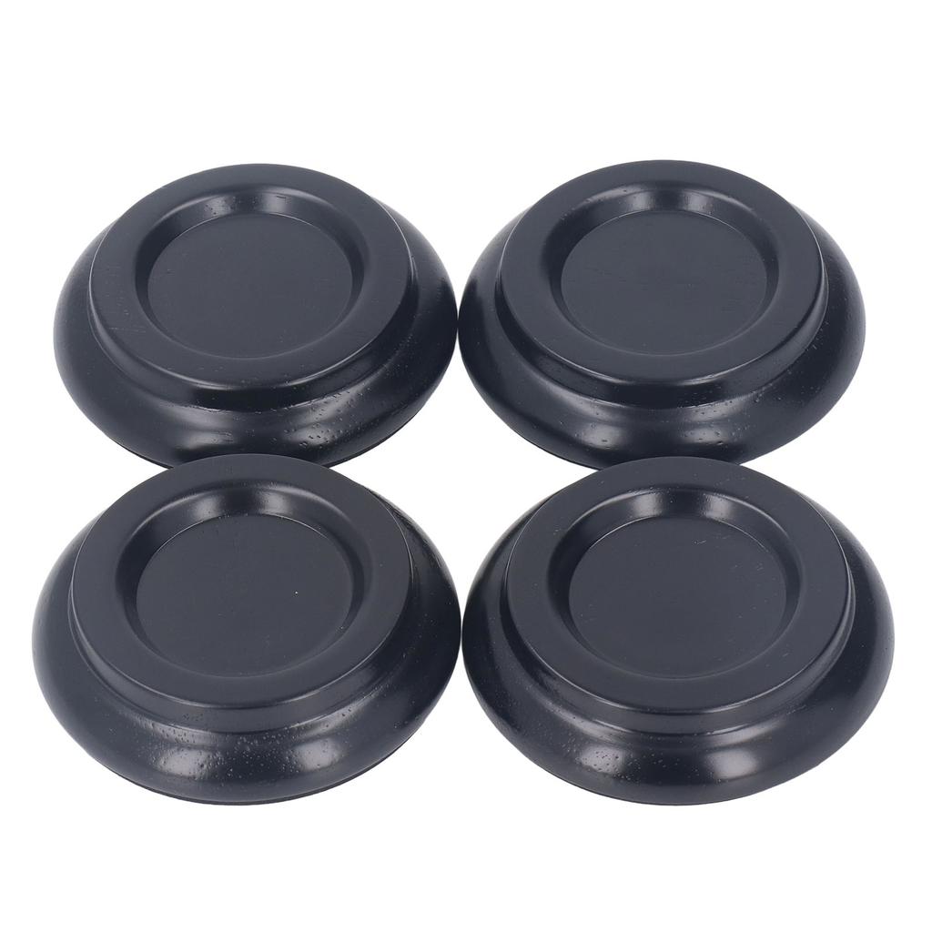 4PCS Piano Floor Protector Anti Vibration Small Size Non Slip Piano Caster Cups Floor Protector Black