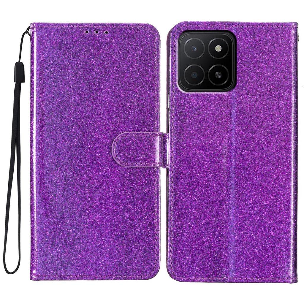 Für Honor X5b Plus/X5b Brieftasche Glitzer Kratzfest Leder Handyhülle Ständer