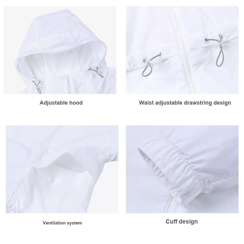 Columbia Solid Color Outdoor Long Sleeve Waist Cinched Hooded Breathable Sun Protection Jacket Women Jackets White WR0363-100