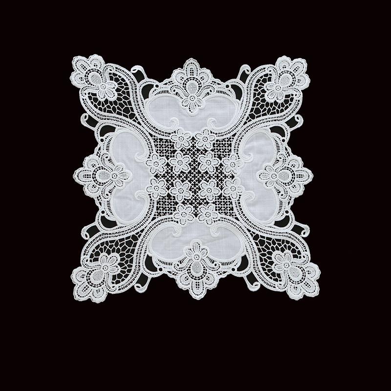 

Британский стиль Белый Простой Модный Хлопок Водорастворимая Вышивка Подставка Под Кружка Подставка Под Журнальный Столик Балкон Свадебный Декор 40x40cm