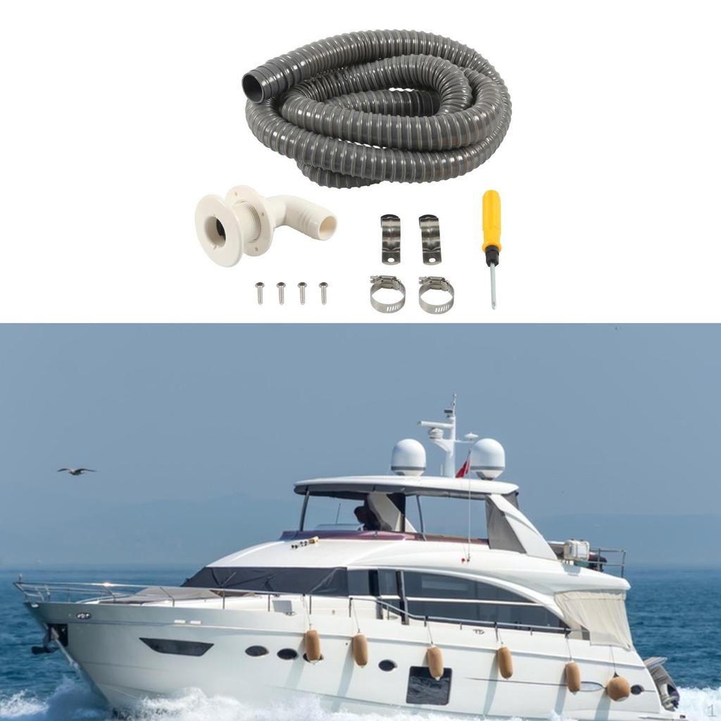 Bilge Pump Hose Installation Kit Marine Thru Hull Fitting Plumbing Screws Clamps PP