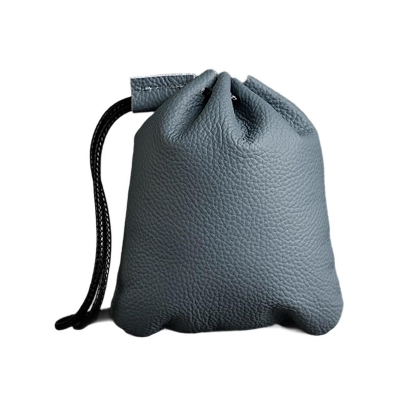 Genuine Leather Jewelry Pouch Soft Protective Bag For Necklaces Earrings Gift Packaging Customizable Size Color