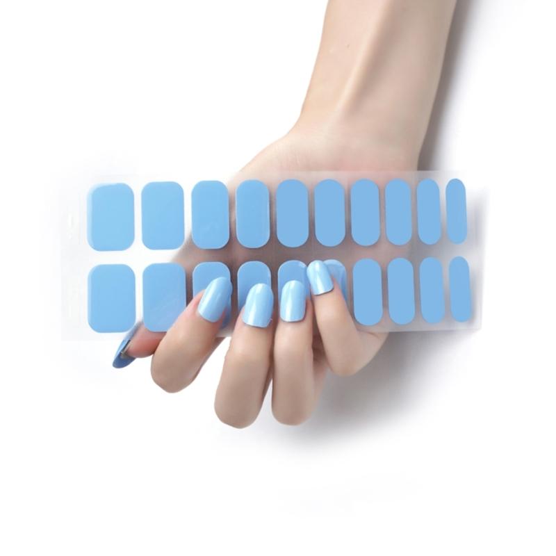 20Pcs Self-Adhesive Nail Wraps, Nail Gel Polish Strips Full Wraps Nail Polish Stickers Gel Nail Strips Gel Nail Stickers